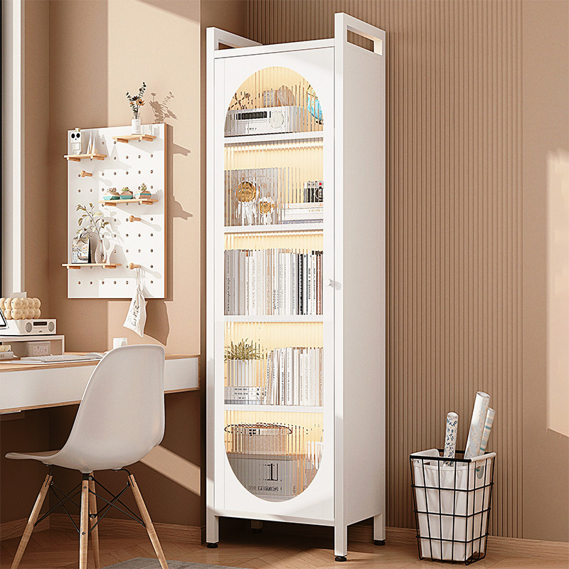 钢制防尘书柜家用儿童书架客厅卧室铁艺展示收纳柜落地夹缝收纳柜,住宅家具,书架,淘宝优惠券,粉丝福利购,淘宝优惠卷