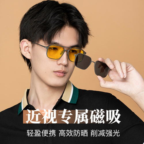 男女通用偏光3D电影近视磁吸眼镜
