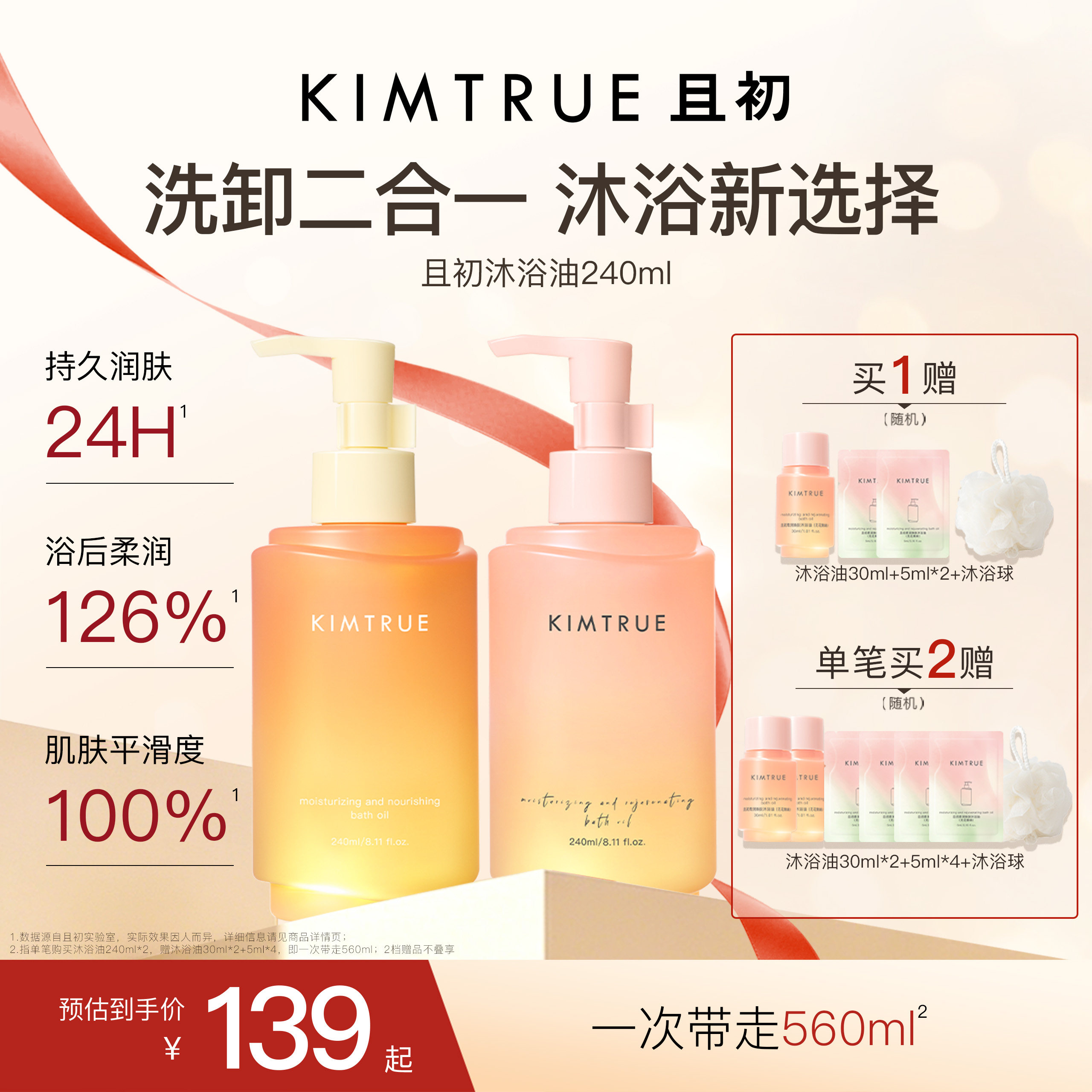 【618狂欢购】KIMTRUE且初无花果沐浴油净肤滋润修护干燥留香