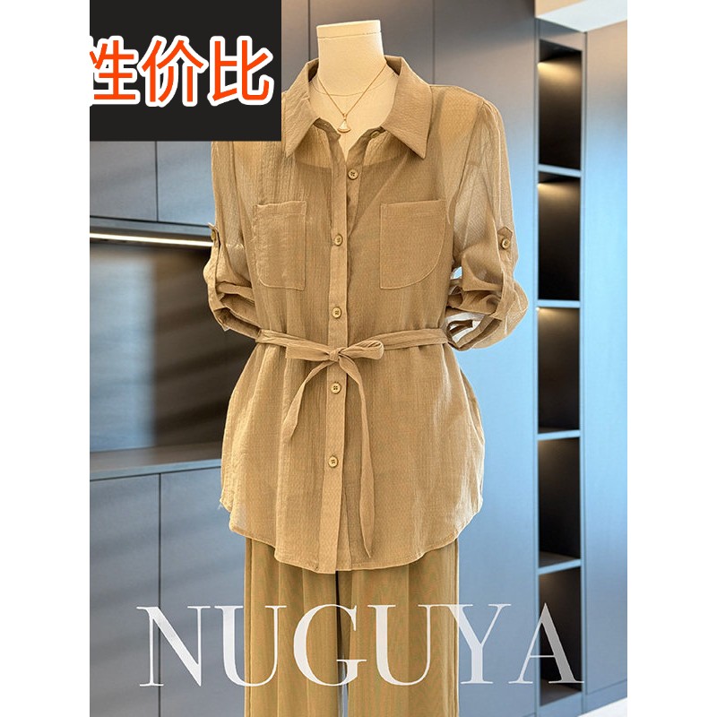 时尚时尚的妈妈雪纺套装2025夏季新款女式短袖显瘦优雅中老年人三