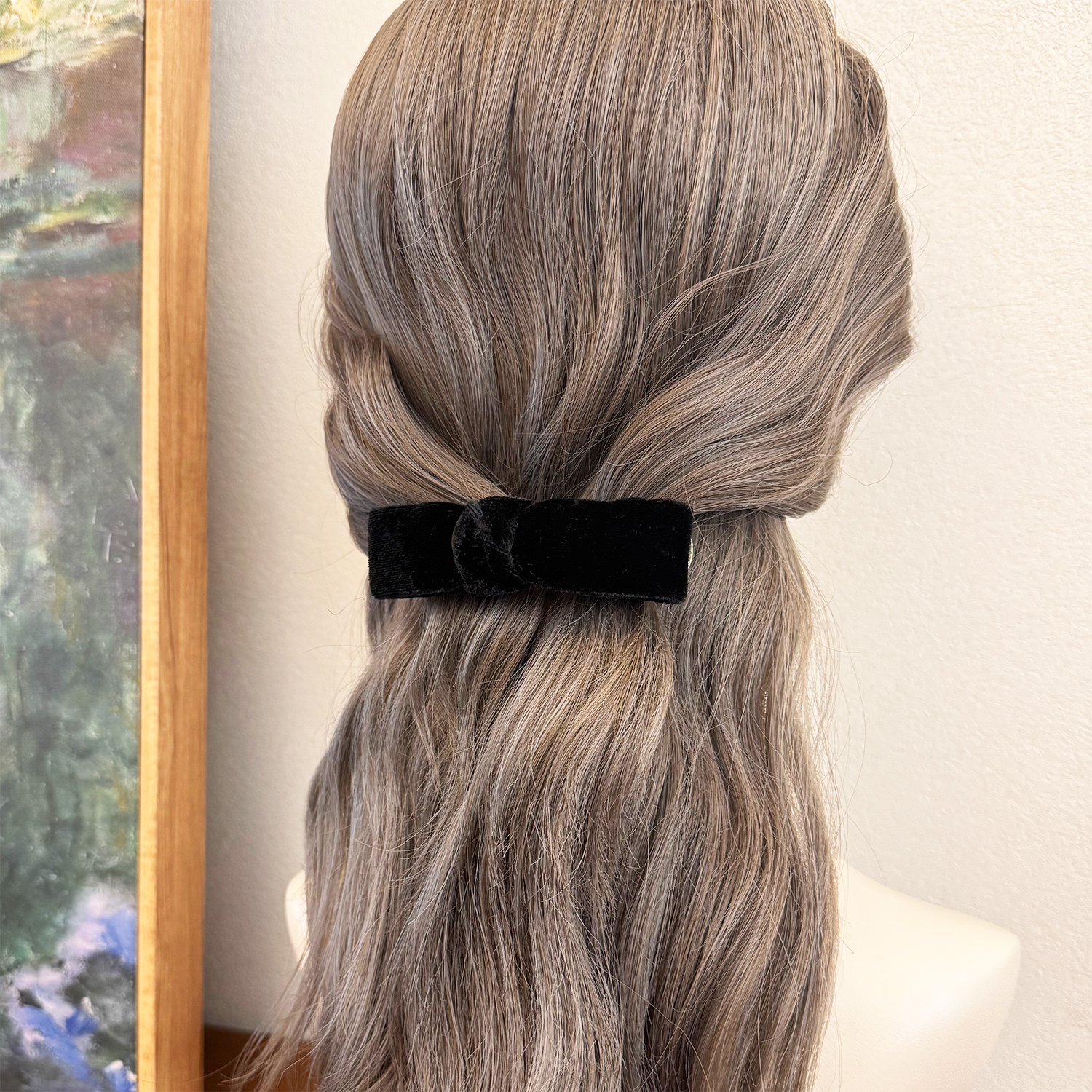 真丝丝绒弹簧夹一字夹