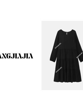 【胖佳佳】金标~女神进阶 圆领连衣裙女中长款遮肉显瘦P623Q00348