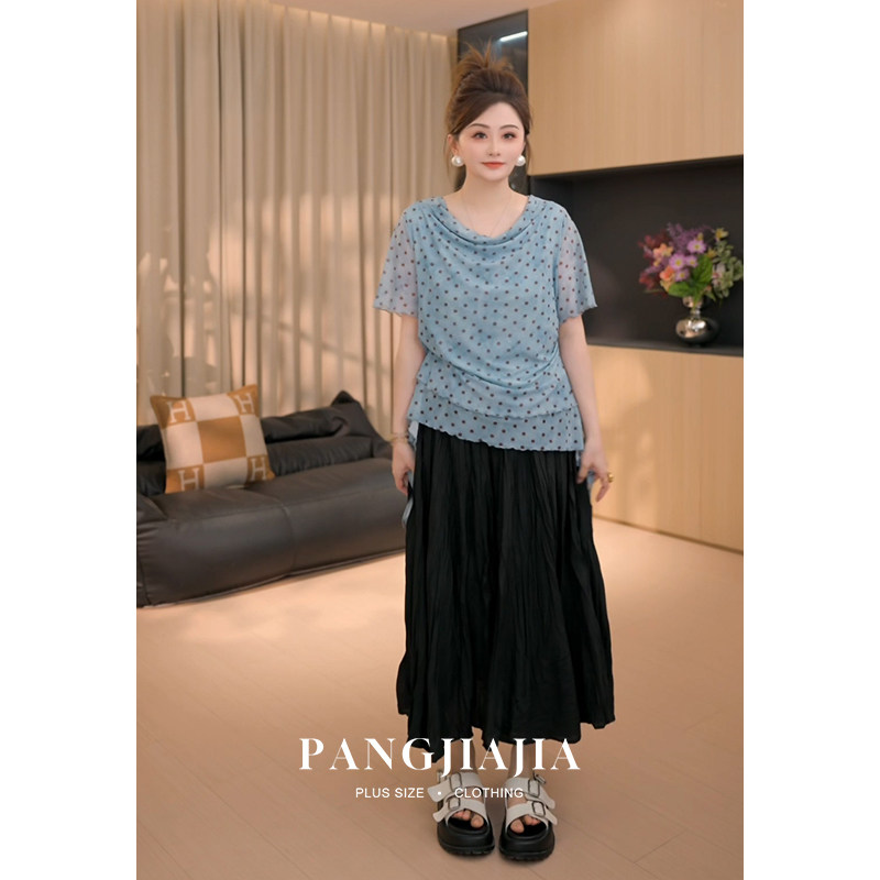 【胖佳佳】胖mm大码女装西西里裤裙夏季气质百搭薄款雪纺仙气长裤