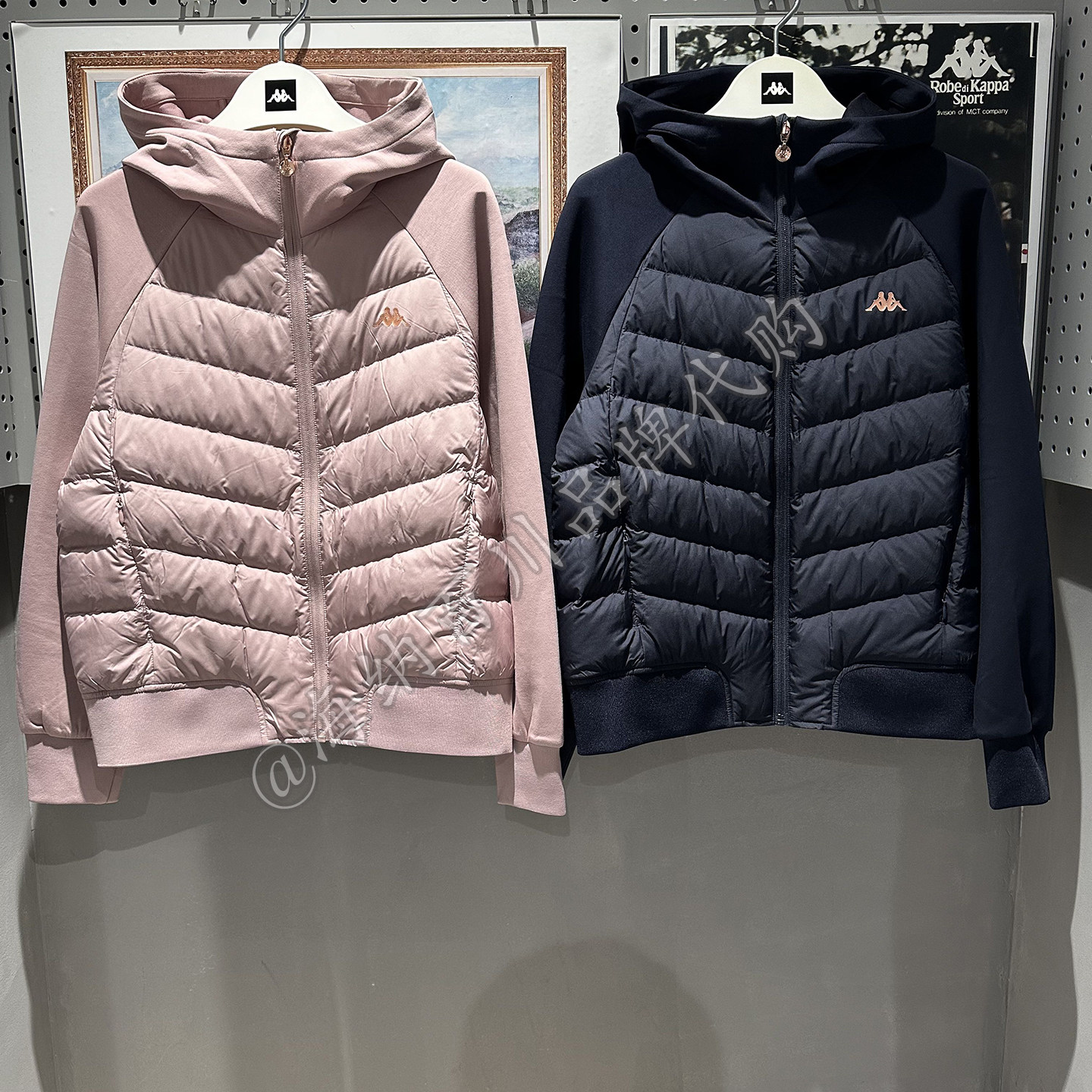 kappa背靠背女款休闲轻薄羽绒