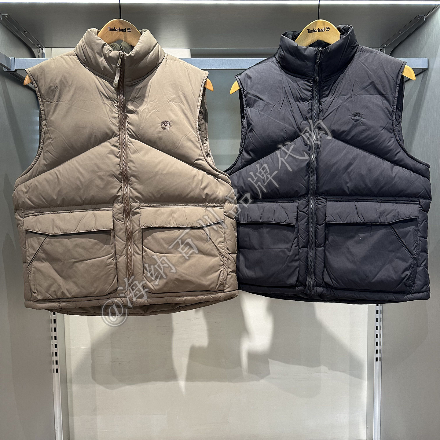 TIMBERLAND/添柏岚男款2025冬款运动休闲户外保暖羽绒马甲A44C3