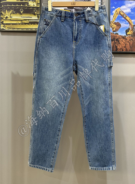 CAT卡特2025秋冬男士户外休闲百搭经典小脚口牛仔长裤CN1JEU13221