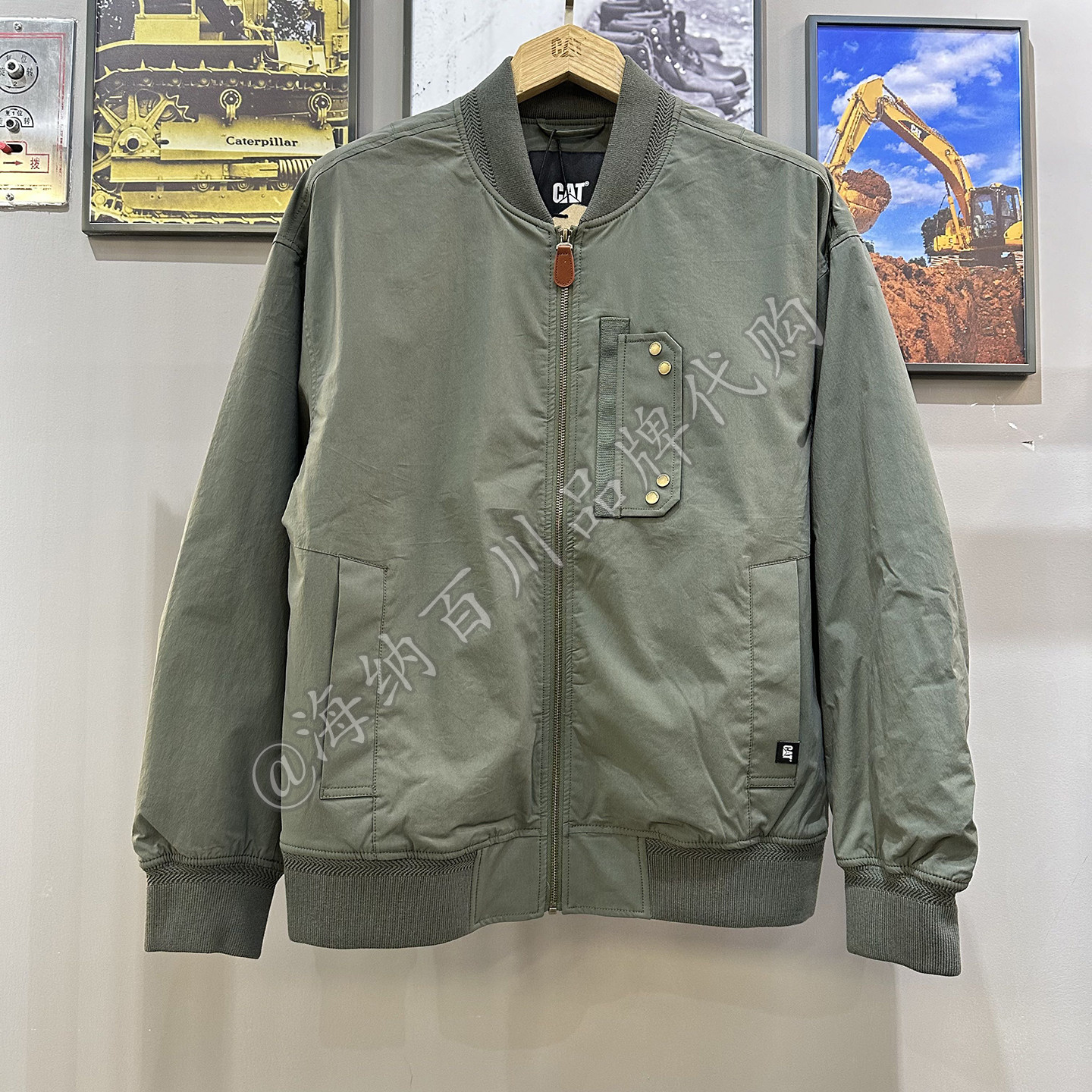 CAT卡特25秋冬款男士百搭户外工装风短款飞行夹克棉服CO3QJW31171