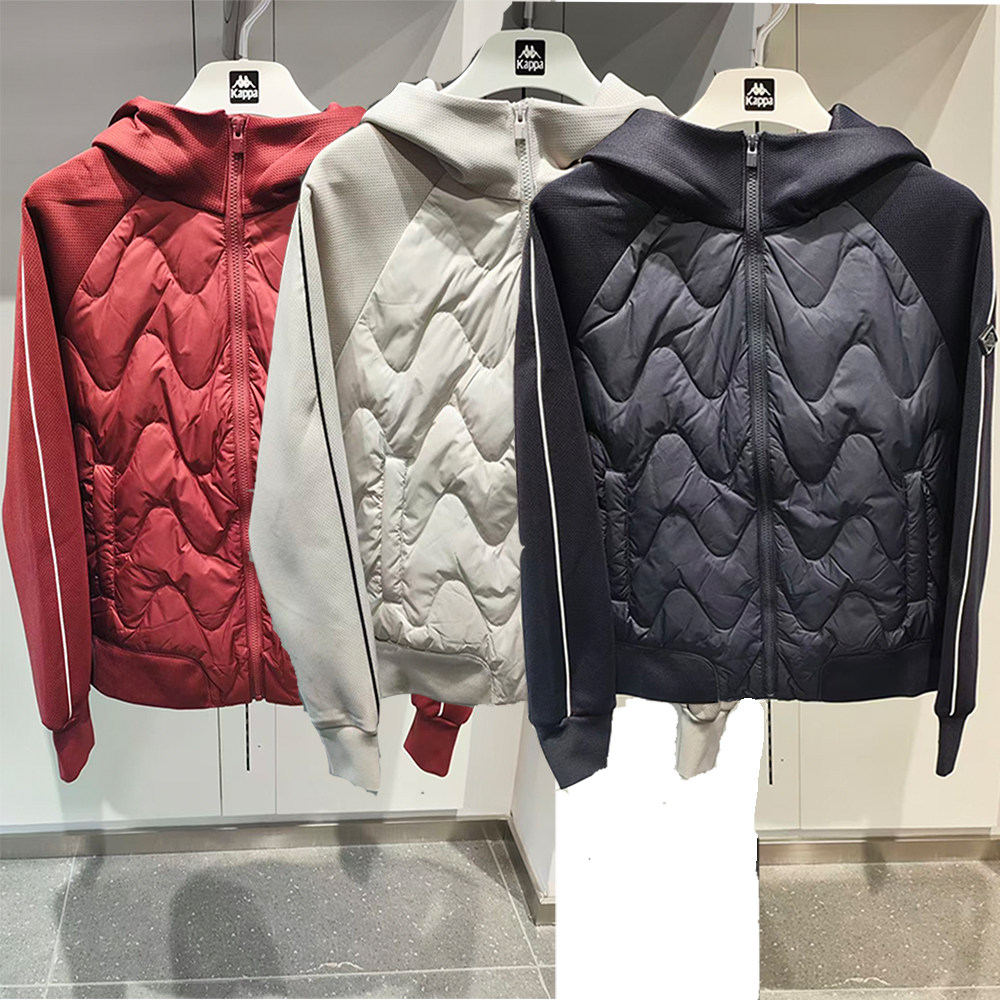 卡帕Kappa女休闲连帽防风羽绒服