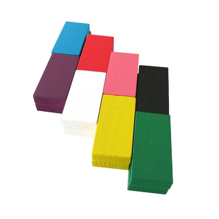 彩色小木块 幼儿园儿童积木教具 多色木片木头DIY手工制作材料