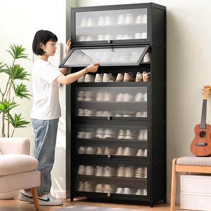 鞋柜门口家用大容量鞋架子入户收纳神器省空间实木室内简易出租屋