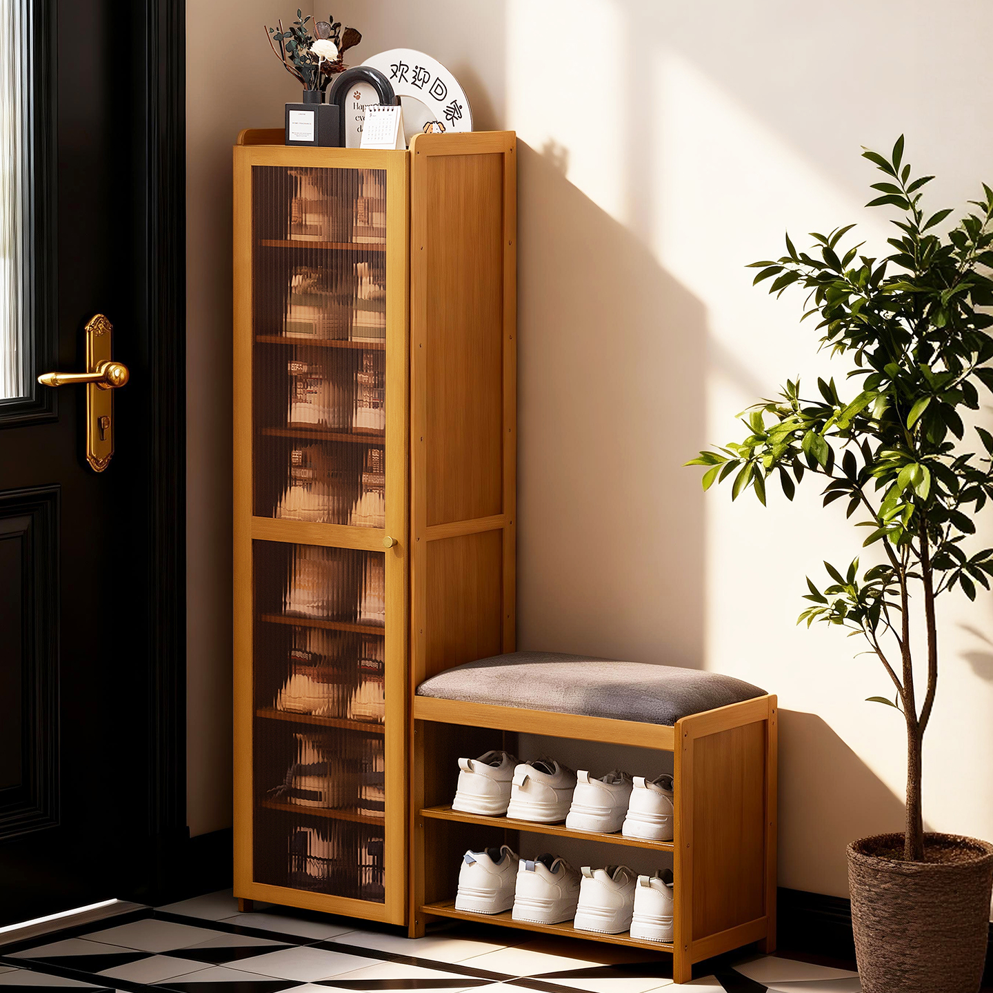 换鞋凳进门口家用小窄鞋柜