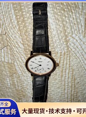 机械表，金色表壳，白色表盘，罗马数字时标 坏的.