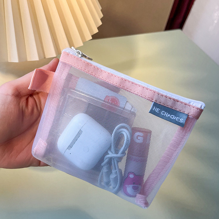 零钱包透明网纱收纳袋装口红钥匙银行卡身份证件收纳包中包内胆包,箱包皮具/热销女包/男包,钱包,淘宝优惠券,粉丝福利购,淘宝优惠卷