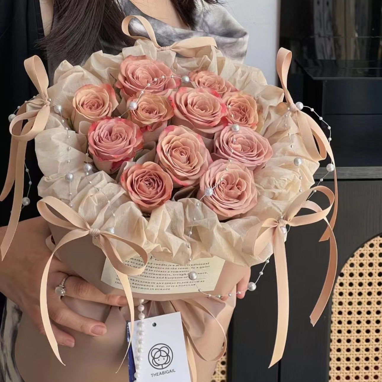 卡布奇诺丝带礼盒装饰丝带编发彩带手工diy咖色缎带鲜花绑带彩带