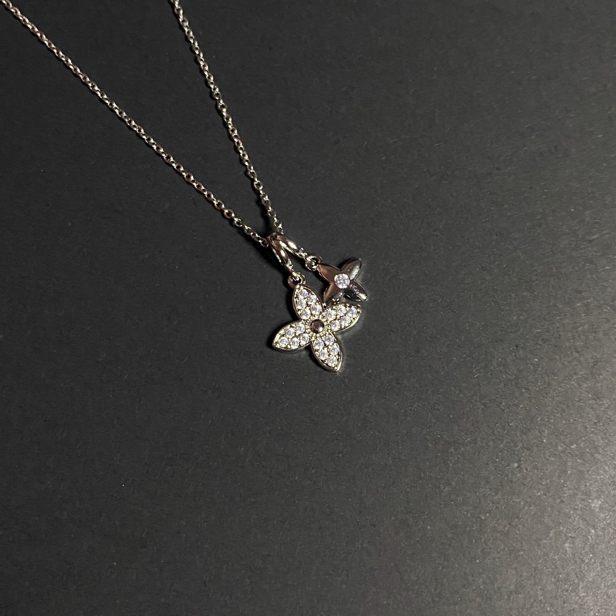 Vintage古著  【Double silver】 項鍊
