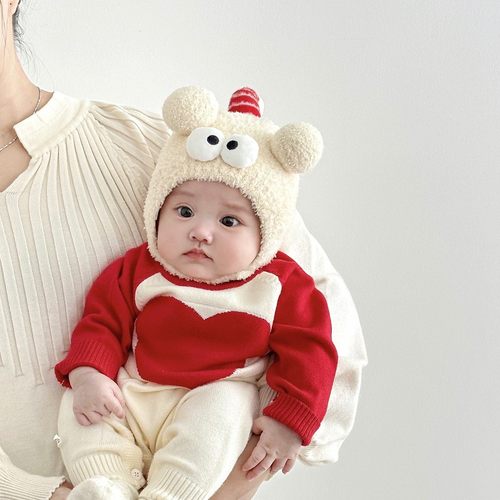 秋冬季超萌婴幼儿保暖防风护耳帽