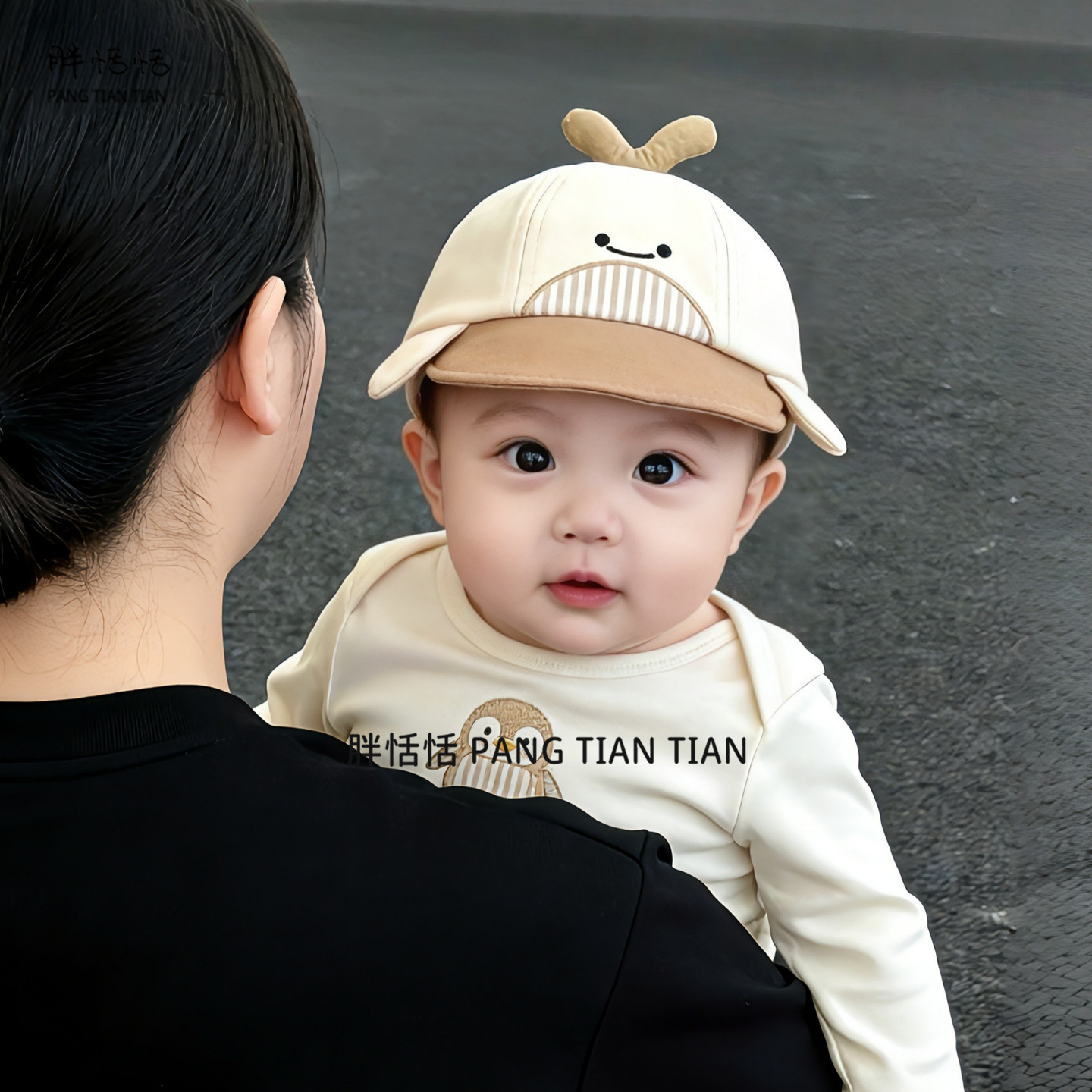 婴儿帽子春秋防晒可爱小鲸鱼软檐鸭舌帽小童男宝宝薄款遮阳棒球帽
