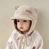 宝宝帽子冬季 软檐护耳雷锋帽加厚保暖男孩女童秋冬防风鸭舌帽 韩版