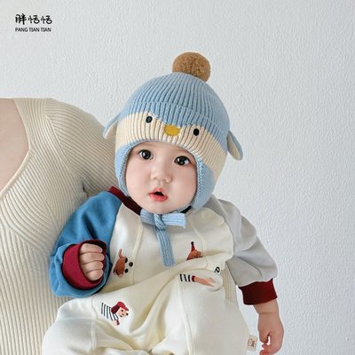 冬季超萌加厚宝宝保暖护耳毛线帽