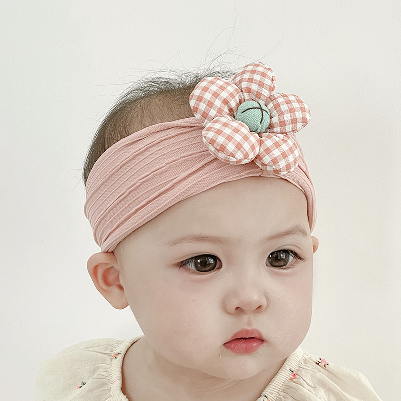 婴儿发带夏季薄款女宝宝超萌可爱发饰夏天纯棉新生女童护卤门帽子