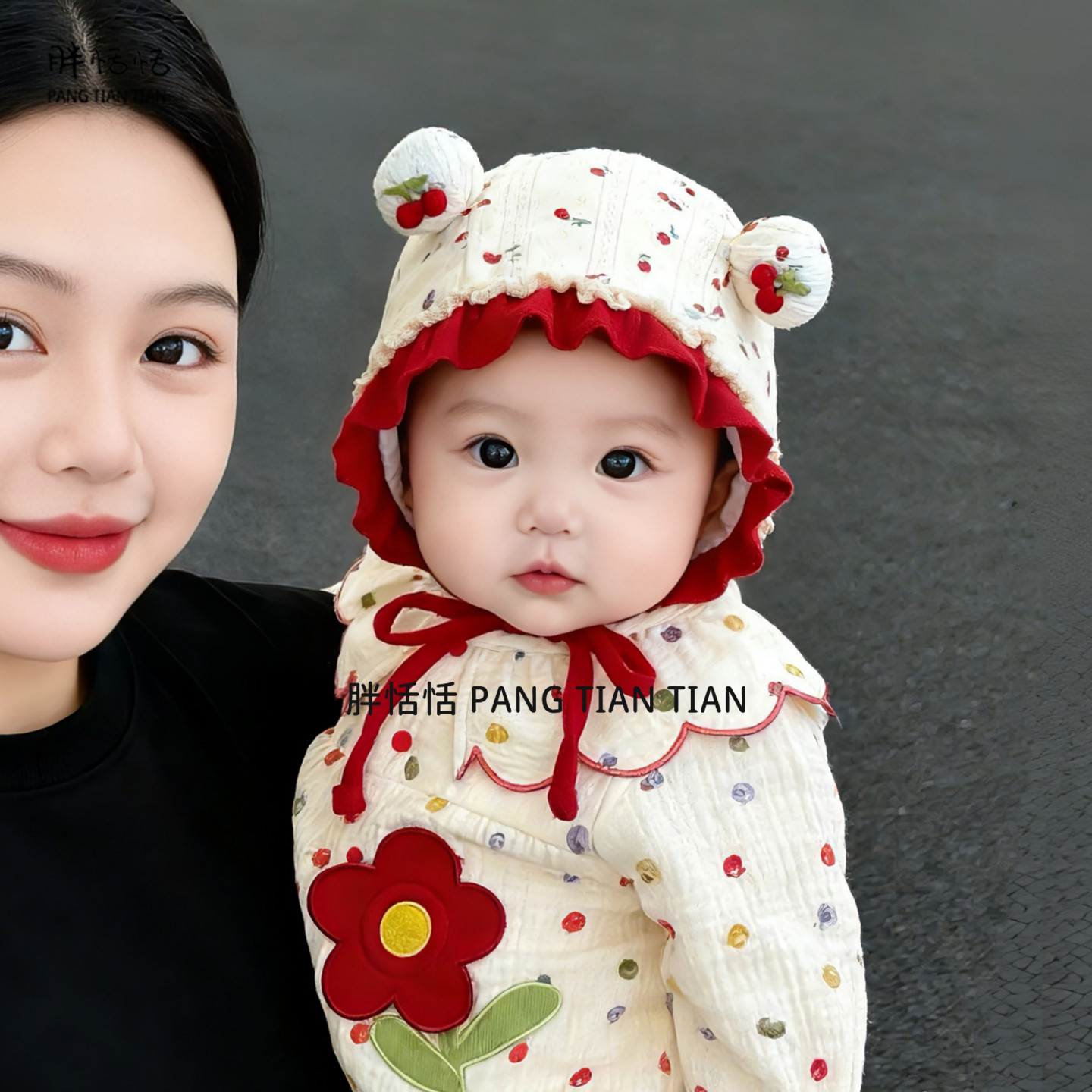 春秋季婴儿防风洋气公主风包头帽图片