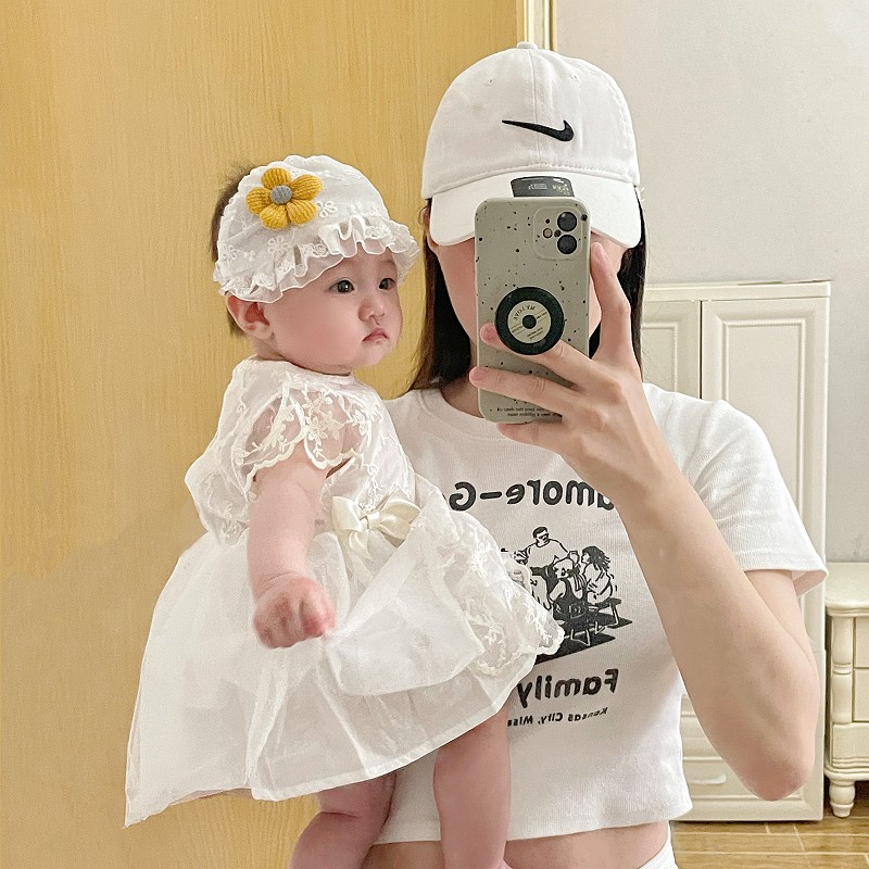 婴儿帽子夏季薄款可爱洋气公主护头卤发带夏天女宝宝新生儿遮囟门