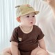 婴儿帽子夏季 薄款 幼儿男孩纯棉软檐鸭舌帽男宝宝小月龄网眼遮阳帽