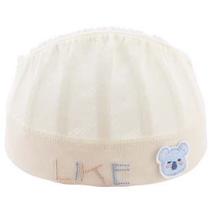 新生婴儿帽子夏季薄款护囟门帽纯棉初生男童女宝宝遮脑门头卤胎帽