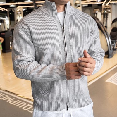 针织毛衣外套开衫拉链