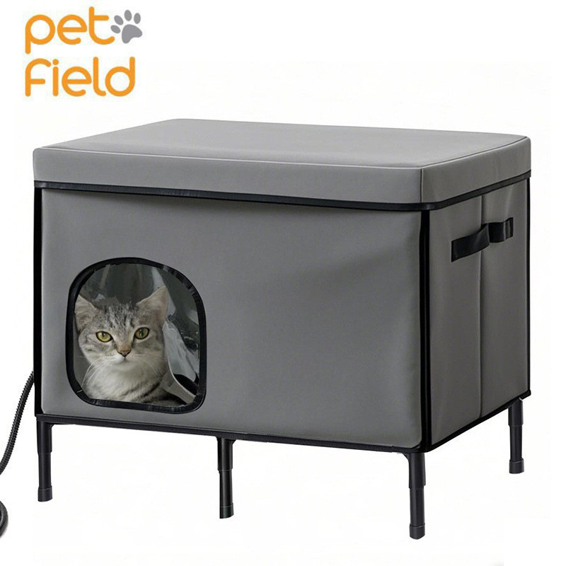 户外加热猫屋带支架冬季保暖猫咪