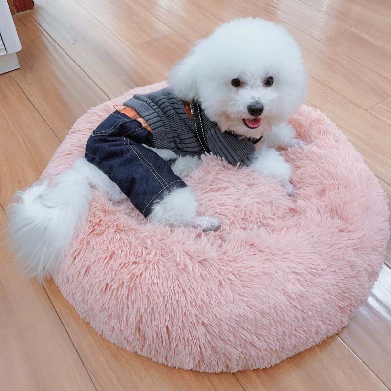 窝中小型犬宠物窝深度睡眠猫窝秋冬加厚长毛绒圆形狗
