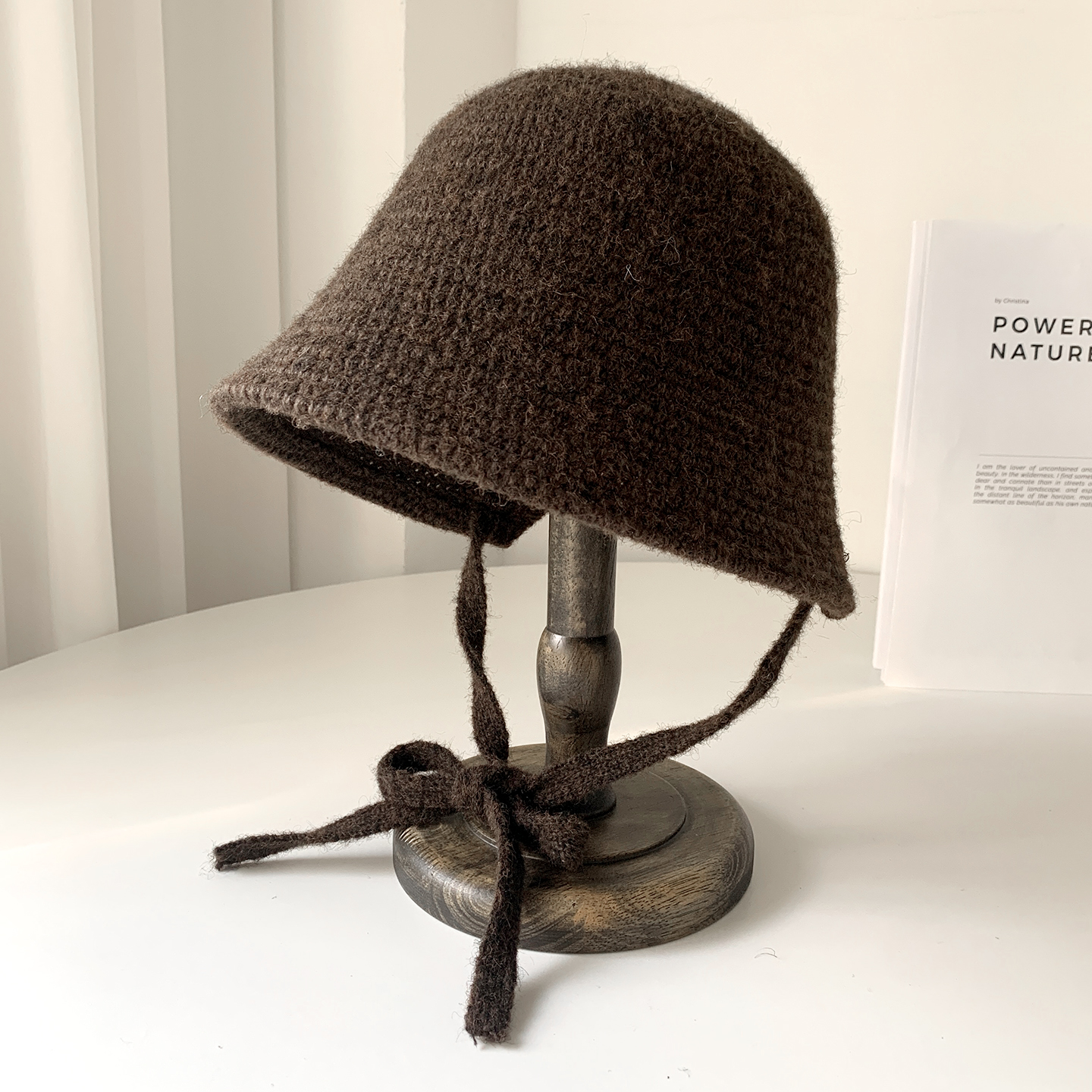 日系针织渔夫帽子女秋冬保暖盆帽