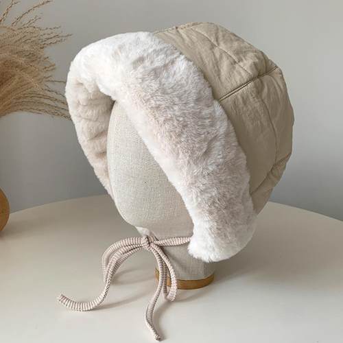 护耳渔夫帽女加厚毛绒雷锋帽
