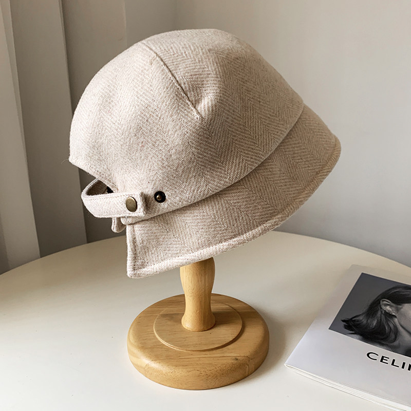 可扎马尾高品质羊毛渔夫帽子女秋冬季复古英伦时尚百搭保暖小盆帽,服饰配件/皮带/帽子/围巾,帽子,淘宝优惠券,粉丝福利购,淘宝优惠卷