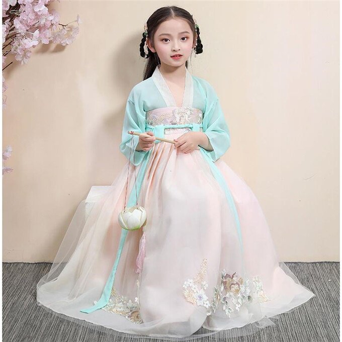 汉服女童中国风改良齐胸襦裙刺绣连衣裙女童装仙女夏古装公主裙在类目 女装/女士精品, 唐装/民族服装/舞台服装, 民族服装/舞台装中 - 来自Buy2taobao.com提供专业的淘宝代购服务