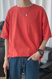 DX24099-P25大口袋百搭短袖t恤男大码半袖体恤上衣服，男装T恤，电商A040