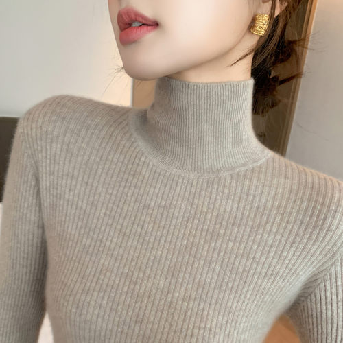 超好看的高领毛衣女秋冬