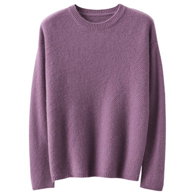 休闲宽松圆领打底毛衣女