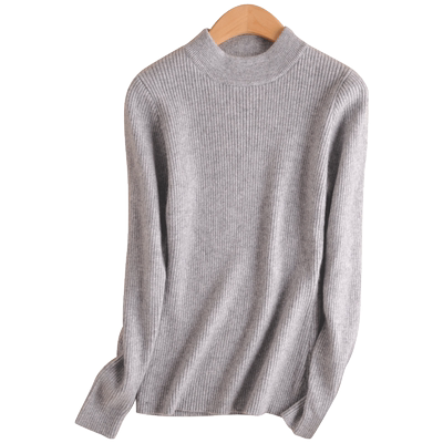 黑色紧身中领新款套头长袖打底衫