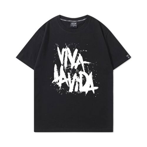 Coldplay酷玩乐队Viva La Vida短袖T恤演唱会印花周边夏季上衣潮
