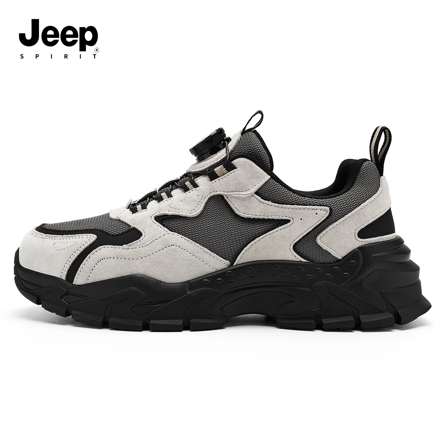 jeepspirit男鞋运动休闲鞋男2026春季新款男士旋钮扣百搭老爹鞋男,流行男鞋,老爹鞋,淘宝优惠券,粉丝福利购,淘宝优惠卷