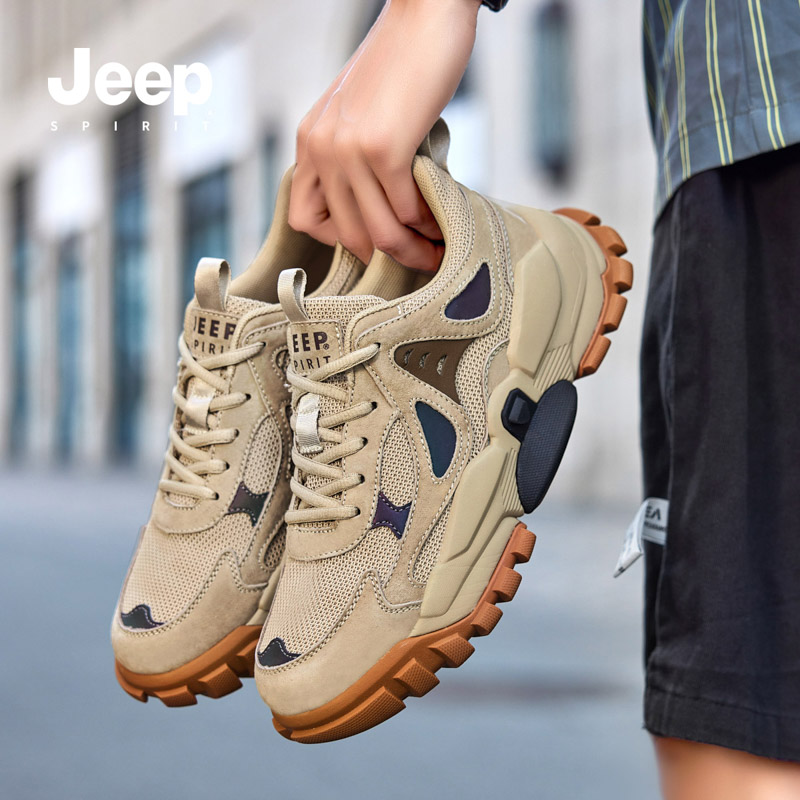 JJEEPSPIRIT吉普男鞋厚底老爹鞋