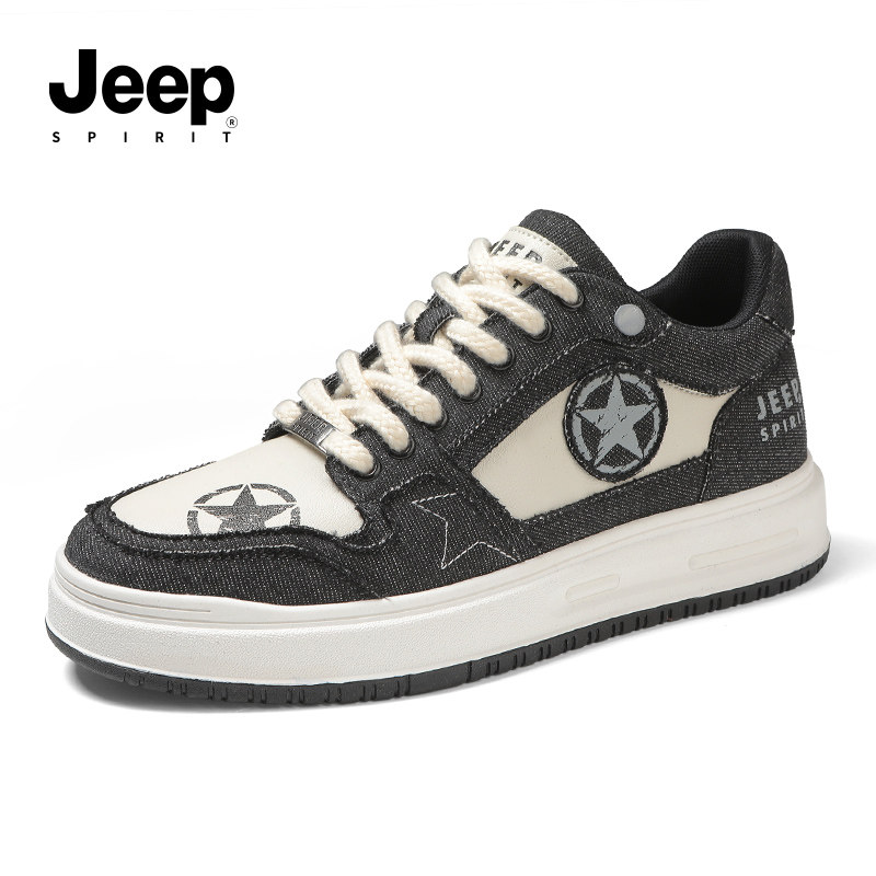 jeepspirit吉普男鞋复古星星板鞋男2026新款春季男士厚底男款鞋子,流行男鞋,休闲板鞋,淘宝优惠券,粉丝福利购,淘宝优惠卷