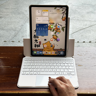 新体验适用苹果ipadair6妙控蓝牙键盘pro保护壳超薄10代平板亚克力无笔槽12.9磁吸5旋转触控板4一体双面夹套