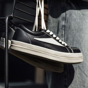 厚底增高ro板鞋男鞋美式高街运动休闲鞋黑色高级感复古百搭潮鞋子