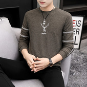针织衫 圆领学生套头毛线衣青少年打底衫 韩版 秋季 线衫 薄款 修身 男士