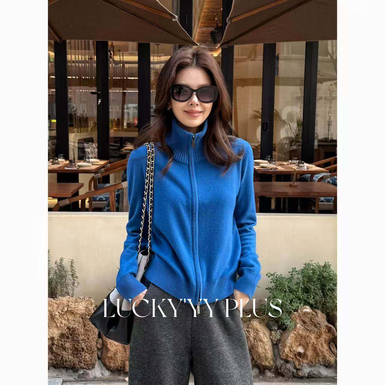LUCKYYY 高品定制满分绵羊毛双头拉链立领夹克型毛衣外套 B2395,个性定制/设计服务/DIY,棉服工装,淘宝优惠券,粉丝福利购,淘宝优惠卷