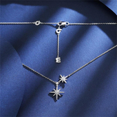 APM Monaco双流星baby六芒星项链女纯银轻奢锁骨链生日礼物
