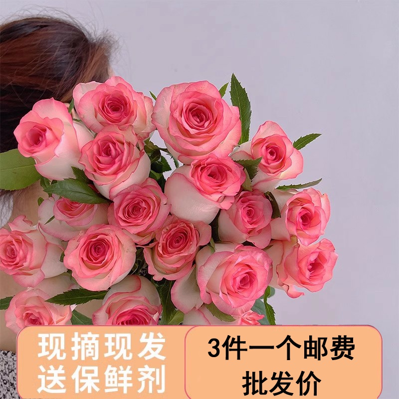 云南直批发百合红粉混搭花束家用