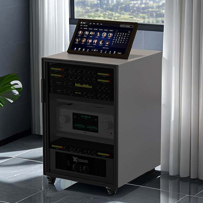 丹莱梅克家庭影院器材设备KTV功放机架舞台木质航空功放机柜子